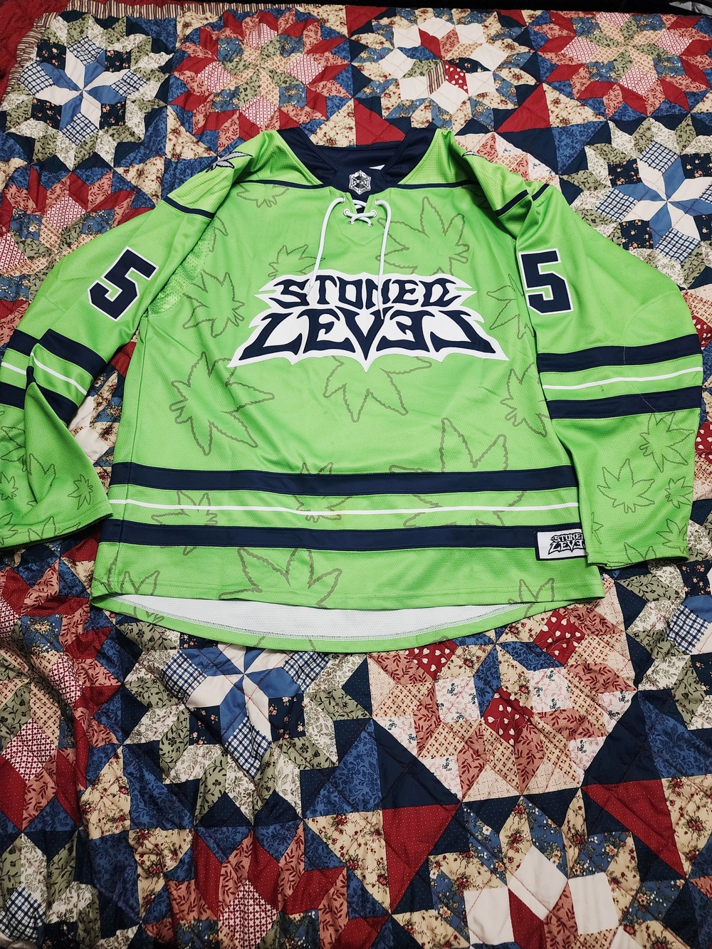 Elev808 Designs x Stoned Level Limited Edition Hockey Jersey - Green/Navy